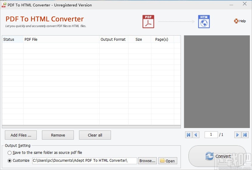 pdf转html转换器(PDF to Html Converter)