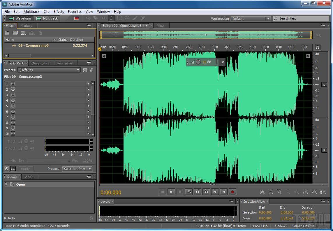 Adobe Audition Cs5 5 音频编辑 声音处理软件下载 中文版下载 下载吧